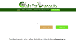 Desktop Screenshot of cashforlawsuits.com