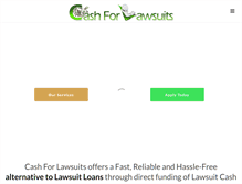 Tablet Screenshot of cashforlawsuits.com